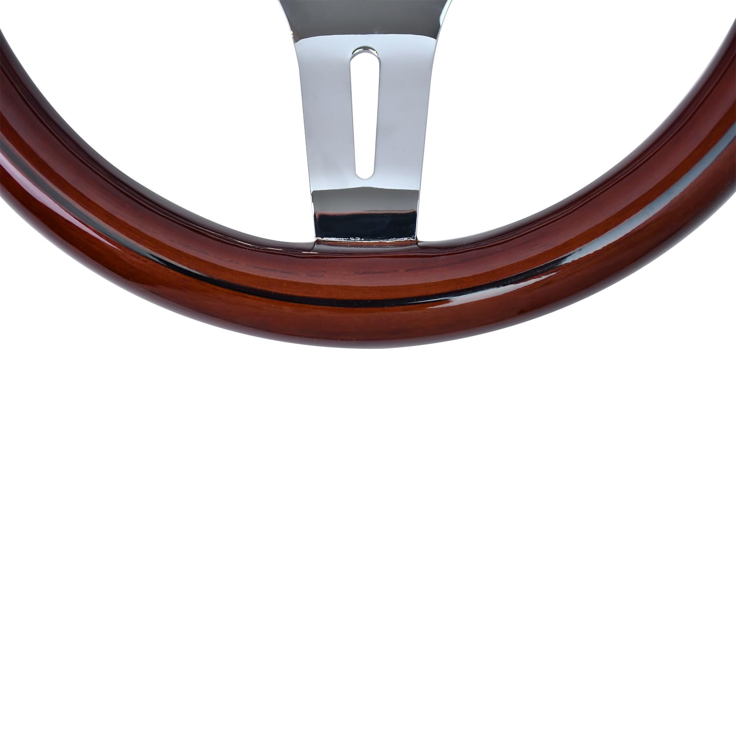 未使用 TIYPEOR ウッドステアリング 15インチ 社外 Amazon | 15インチ ゴールドウッドステアリングホイール クロム