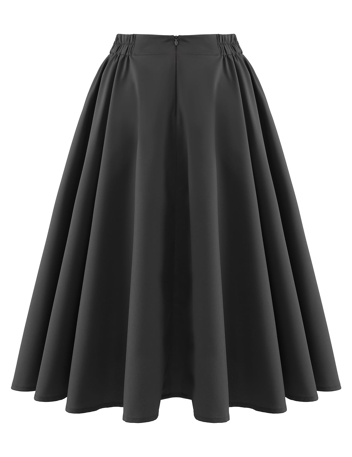 Bbonlinedress Falda acampanada de verano para mujer, estilo vintage, casual, acampanada, cintura ancha, elástica, con cinturón