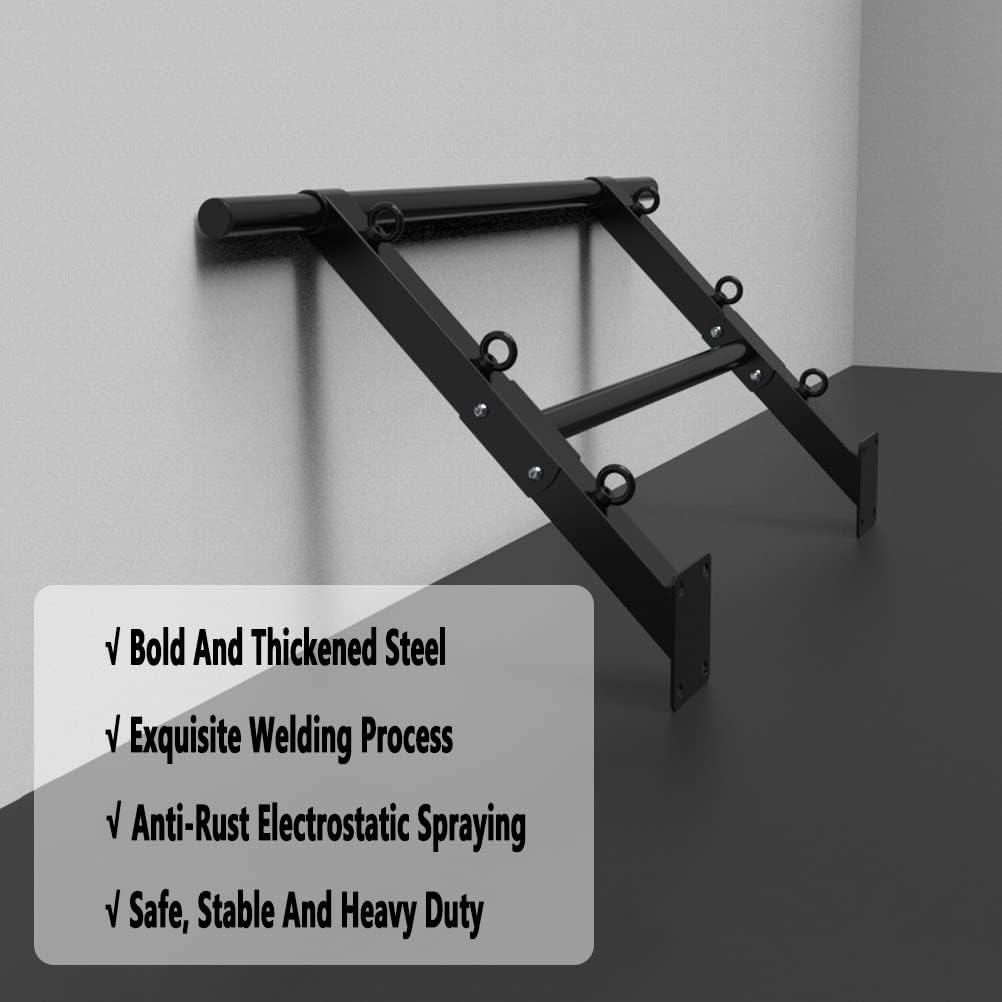 Wall Mounted Pull Up Bar, Garage Corridor Gym Heavy Weight Strength Bars, Indoor Multi-Sport Exercise Equipment, Load 300kg