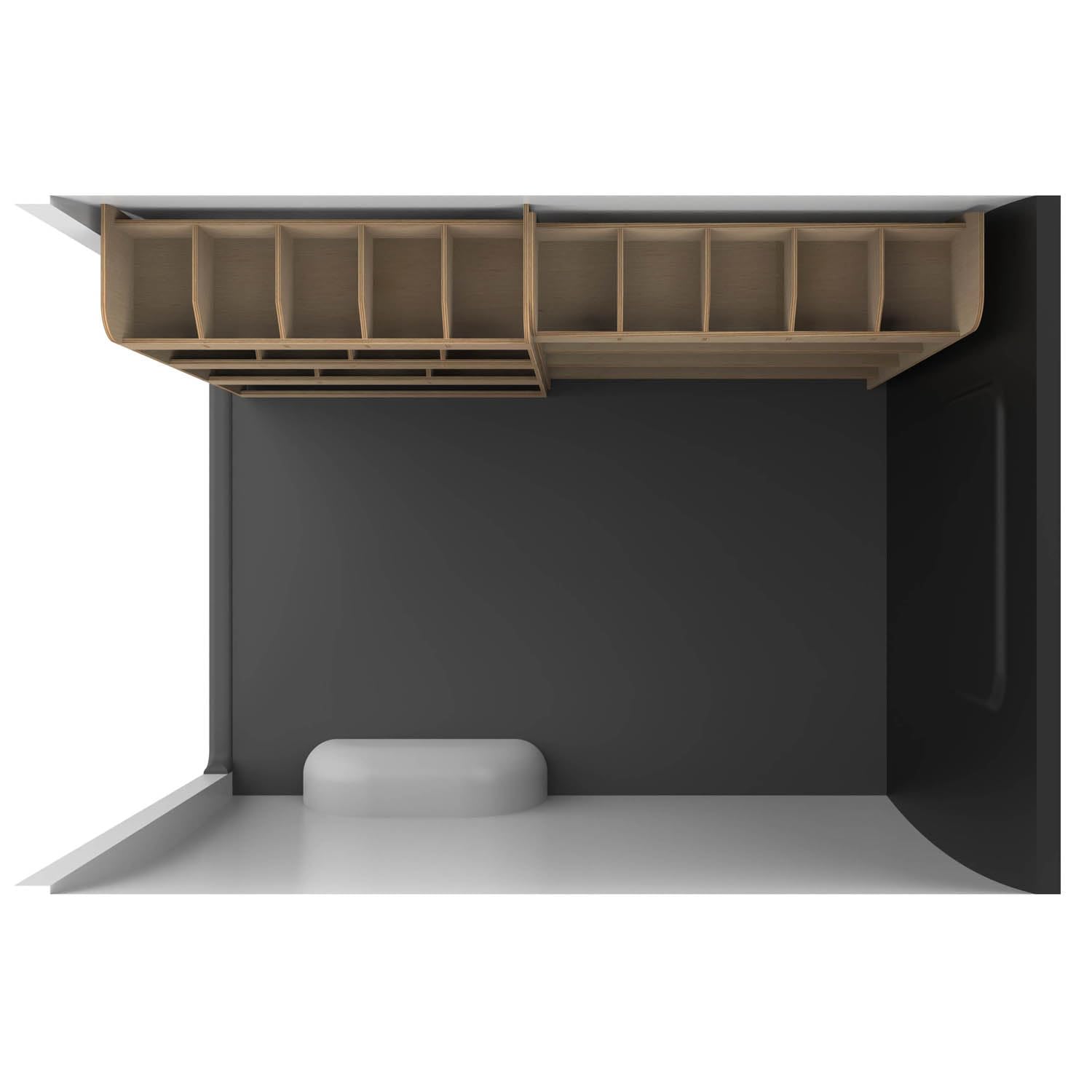 Vanify Estanterías para Furgonetas - Se Ajusta a Ford Transit Custom L1 2012+ Caja de Herramientas y estantería Trasera