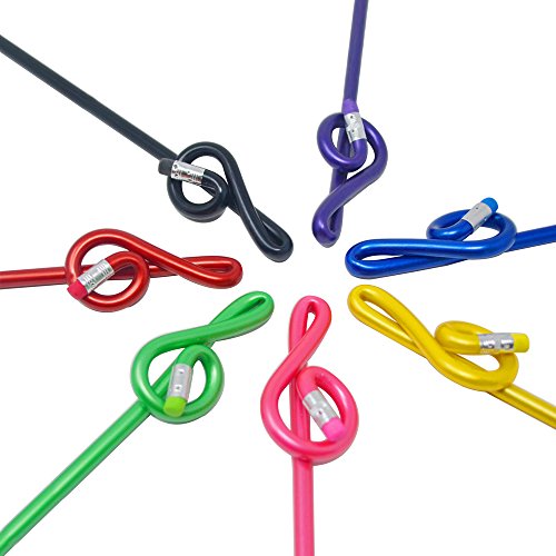Lápices de música PUNK con diseño de clave de sol multicolor miniatura 2