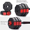 wolfyok Adjustable Dumbbell Set, Weights Dumbbells Set 44Lb/66Lb, 3 in 1 Free Weight Workout with Connector Used as Barbell, Push up Stand, Fitness Workout Equipment for Men Women Home Gym