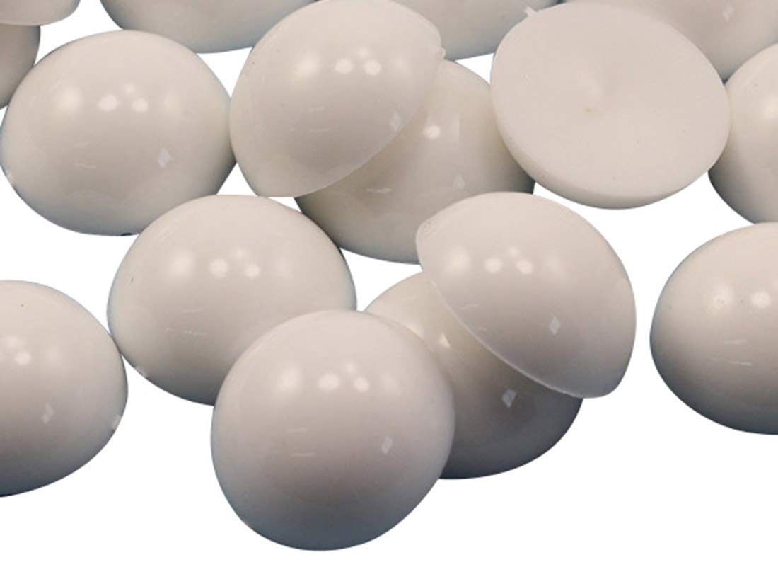 Allstarco White H210 11Mm Flat Back Acrylic Round Cabochons Plastic Pearl Gems For Jewelry Making Costume Making Cosplay Jewels Embelishments - 50 Pieces