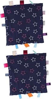 ibasenice 2 Peças De Panos De Toalha Calmantes Para Toallas De Bebê Para Recien Nacido Lenço De Pelúcia Azul Para Dormir Toalha Calmante Para Bebê Toalha Reconfortante Etiqueta Para