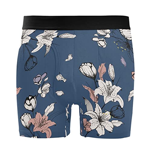 Bóxer para hombre transpirable para el día a día calzoncillos de flores Vnurnrn elásticos