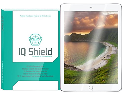 Iqshield Glass Screen Protector Compatible With Apple Ipad Pro 12.9 Inch (2017 And 2015 Compatible) Clear Tempered Ballistic Glass Hd And Transparent Shatter-Proof Shield, 99% Touch Accuracy #TOP4