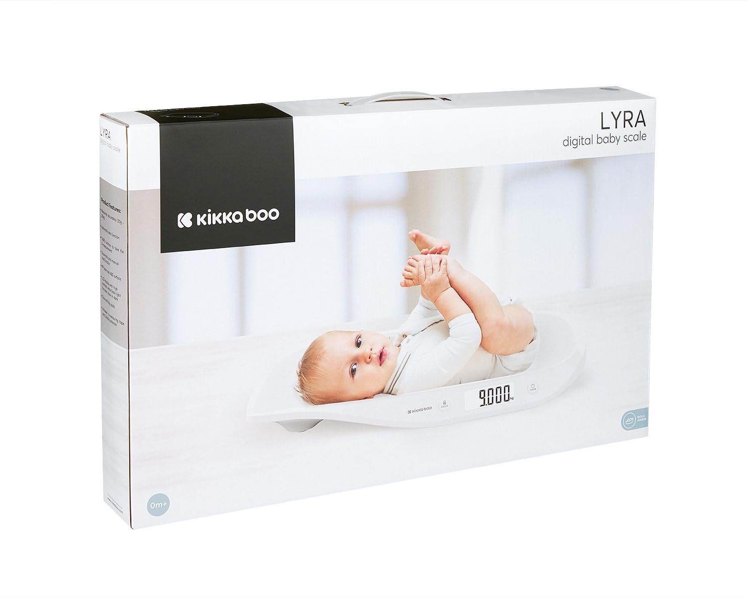 Kikka boo Waga dziecięca Lyra wyświetlacz LCD, taśma miernicza, antypoślizgowe nóżki, funkcja tarowania 20 kg, kolory: różowy