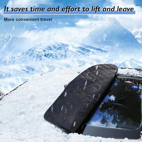 Image of Windshield Snow Cover with Magnetic Edges Windshield Cover for Ice and Snow, Car Windshield Snow Cover for Most Cars SUV,Truck,Van(62.2X 43.3in)