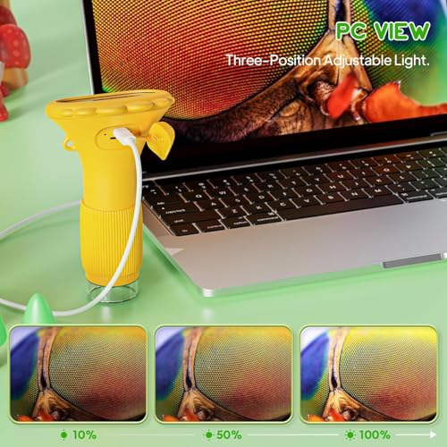 image for Kids Microscope - Ashfly 1000X Portable Microscope for Kids, Photo & V