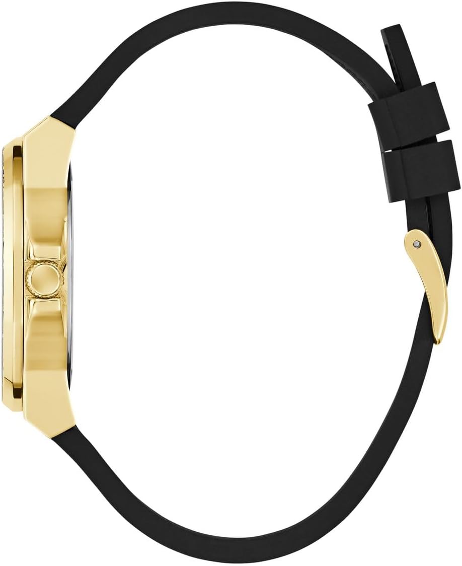 Guess Women's 38mm Watch - Black Multi Dial Gold-Tone Case