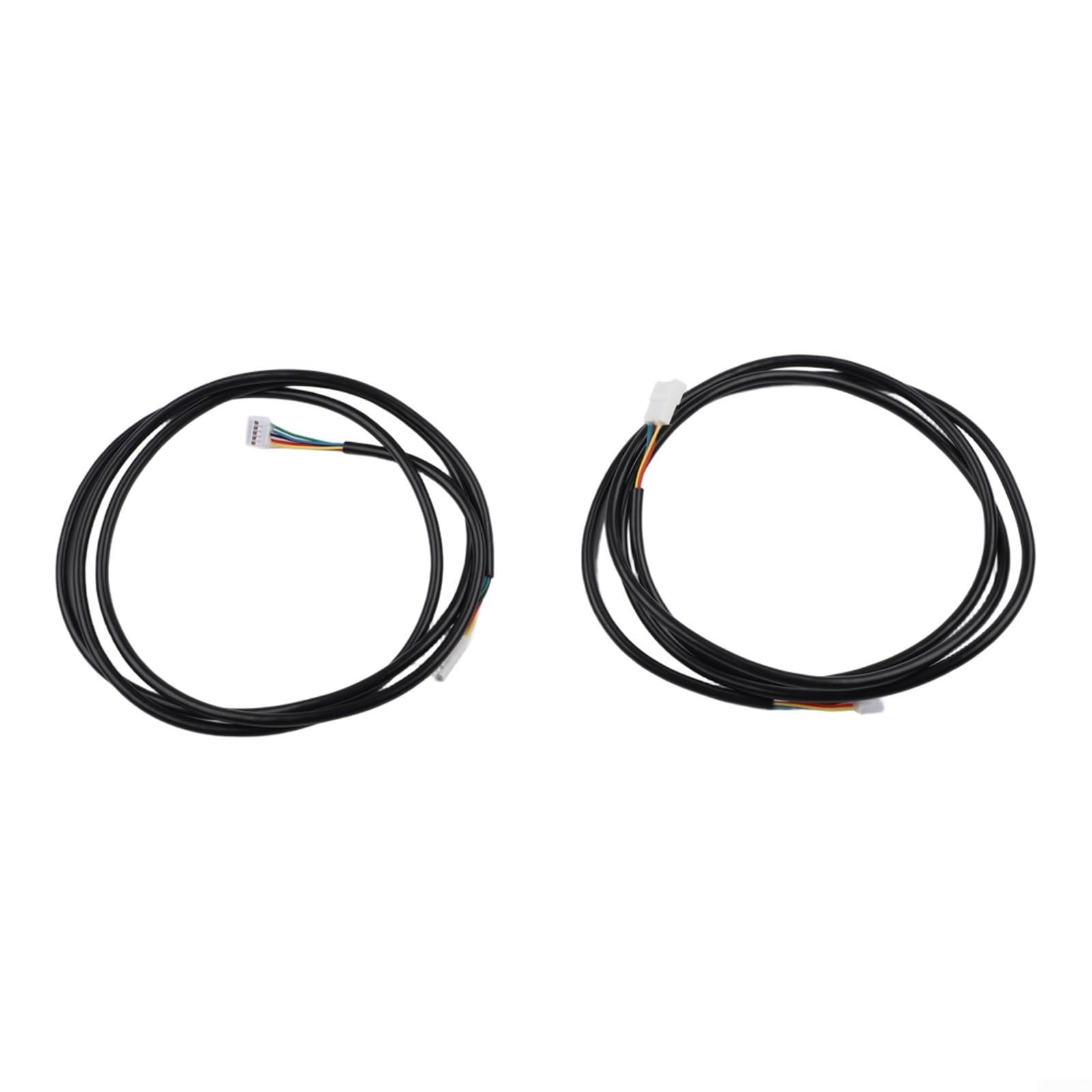 Hosrivae Data Cable for Xiaomi Clone Scooter, 127cm Controller Wire Replacement, High Conductivity Connector Cord E-Scooter Repair Parts, Black(2PC Black)