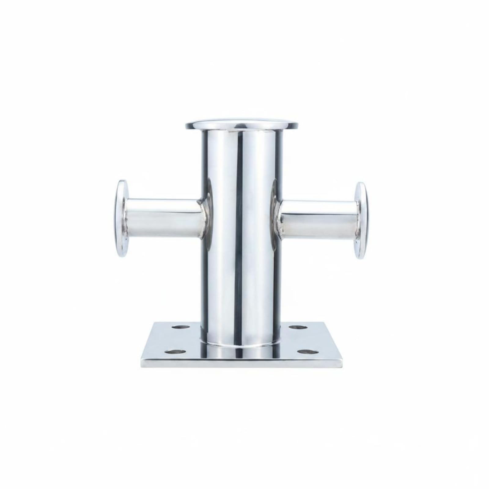 Galloccia in Acciaio Inox Robusto Galloccia da Ormeggio Facile Installazione Attrezzatura Nautica per Molo, 120 120 Singolo Bittone A Croce Materiale 304