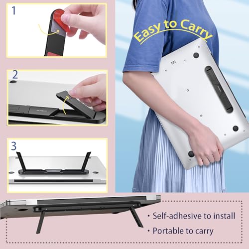 Soporte portátil ajustable para laptop 12-17 pulgadas negro miniatura 6