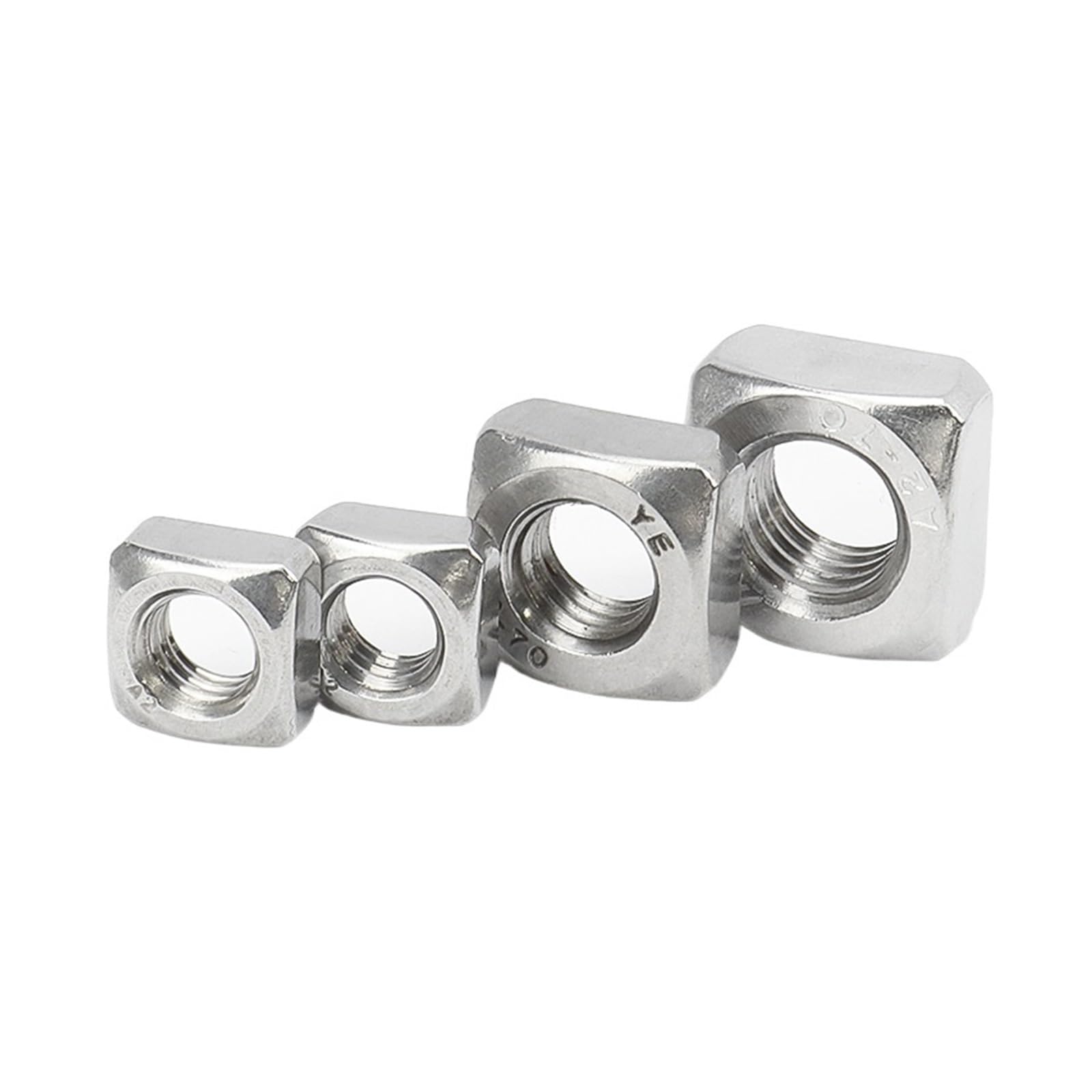 Nakrętki kwadratowe, srebrne 5-50 szt. Stal nierdzewna A2 M3 M4 M5 M6 M8 M10 M12(M8-10PCS)
