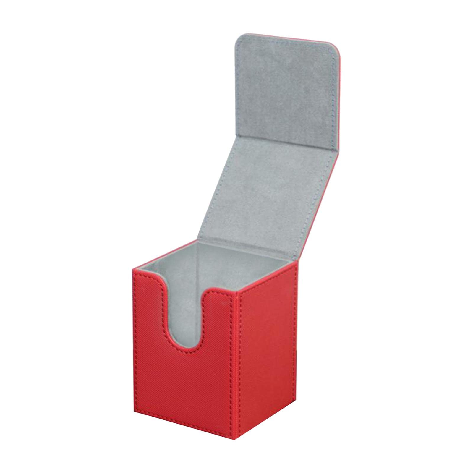 WOVEBIUS Trading Card Deck Box Organizer Storage Holder Holds 100+ Card for Card Red,104x83x80mm