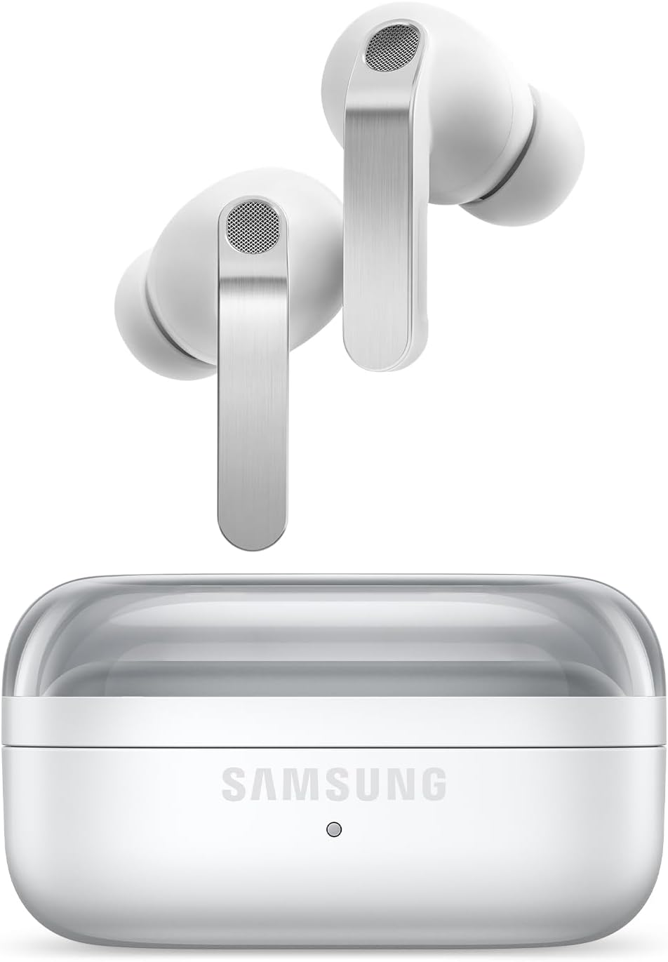 Samsung Galaxy Buds4 Pro White, Altoparlante a 2 Vie, Doppio Amplificatore, Chiamate Cristalline, Audio 360°, ANC Migliorata, Controllo Adattivo Rumore, Galaxy AI con Comandi Vocali [ver. italiana]