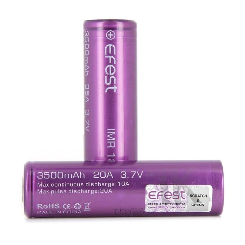 EFEST 3500 20A Doppio Alta Amp Flat Top Batteria e Custodia in Plastica per Sigaretta Elettronica Svapo Senza Nicotina