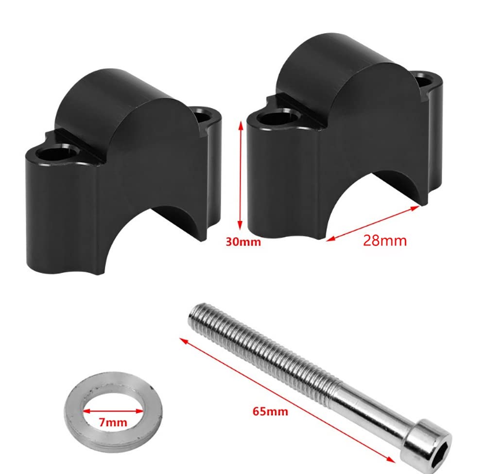 ANCLLO Kit Barre Di Sollevamento Manubrio Moto - In Alluminio 6061-T6, Diametro 28mm, Per Fuoristrada - Foto 13