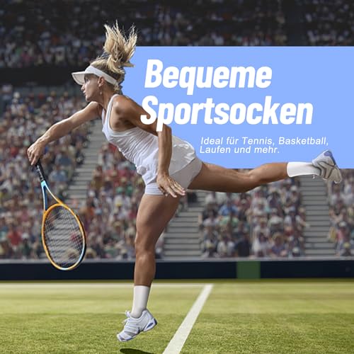 TUUHAW 6/12 Paia Calzini Uomo e Donna Sportivi Lunghe Cotone Sport Calzettoni con Buona Elasticità Alti Socks Calze Traspiranti