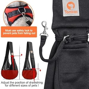 Tomkas Small Dog Sling Carrier - Classic Pocket & Classic Strap & Classic Pocket - for 3-10 lbs Pets(Red) Tomkas Small Dog Sling Carrier Classic Pocket Classic Strap Classic Pocket for 3 10 lbs PetsRed