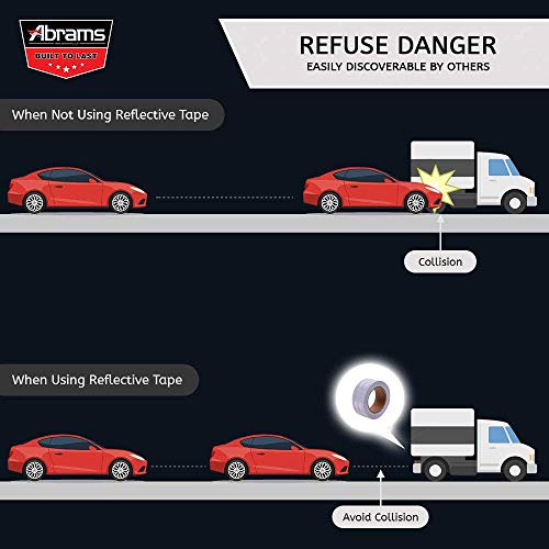 Fita de segurança reflexiva Abrams 5 cm x 30 pés padrão diamante caminhão caminhão condimentação DOT