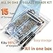 PTSLKHN Eyeglass Repair Kit with Screws, 15 Types Screws for Eyeglasses - Frame Screws, Hinge Screws, Nose Pads Screws - Essential Eye Glasses Repairing Kit Tool