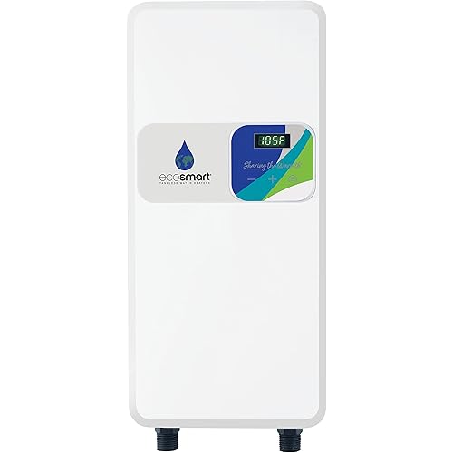 EcoSmart Element ECOS 12 Tankless Electric Water Heater, 12 kW at 220 Volts, 54 Amps with Self Modulating Technology
