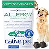 Native pet allergy chews for dogs all natural anti itch probiotics for dogs 30 soft chews allergy supplements for itchy skin pet health puppy supplements  urban country home decor