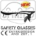 Produktbild SHIELD *Shooter* Clear Sport Schutzbrille, Sicherheitsbrille, Schießbrille, Arbeitsschutzbrille nach DIN EN-166, Bikerbrille