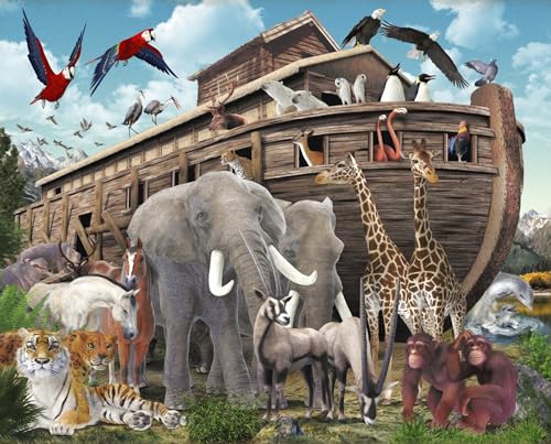 Noah's Ark 35.5 inch Cotton Panel
