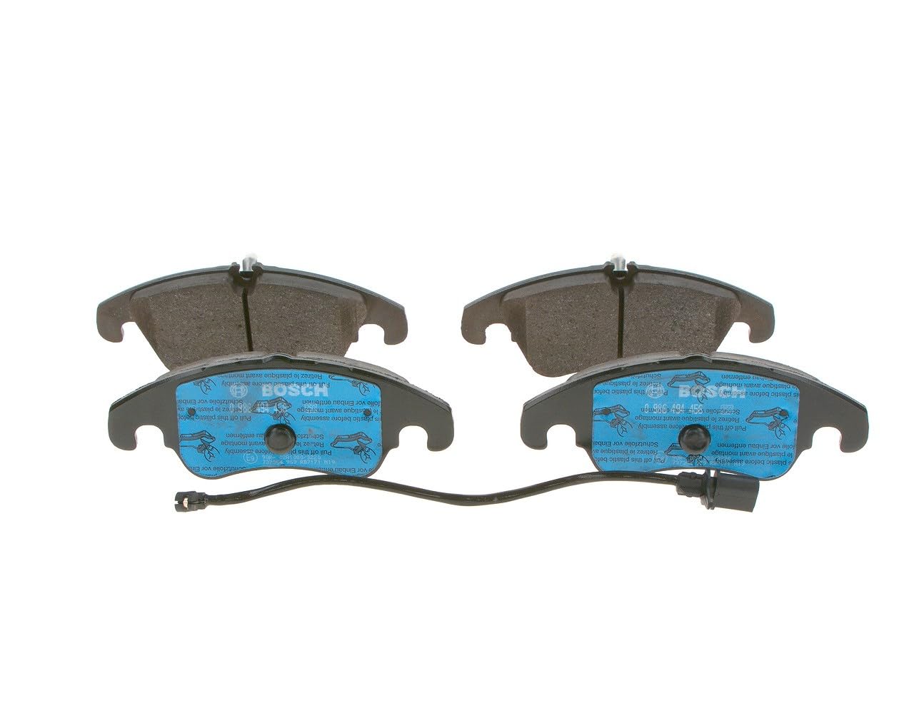 Bosch BP1378 - Pastiglie Freni Auto, Asse Anteriore - Qualità Bosch - Riduzione del Rumore e della Polvere - Certificazione ECE-R90 - Senza Rame - 1 Confezione da 4 Pastiglie | Compatibile con: AUDI A5, A5 Sportback, Q5, Q5 Van, FORD FOCUS II
