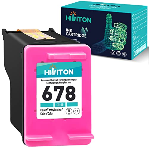 HibiTon 678 Remanufactured Ink Cartridge Replacement for HP 678 678XL Tri-Color Compatible with Tango X Envy Photo 7800 7100 Printer Tray, 1-Pack
