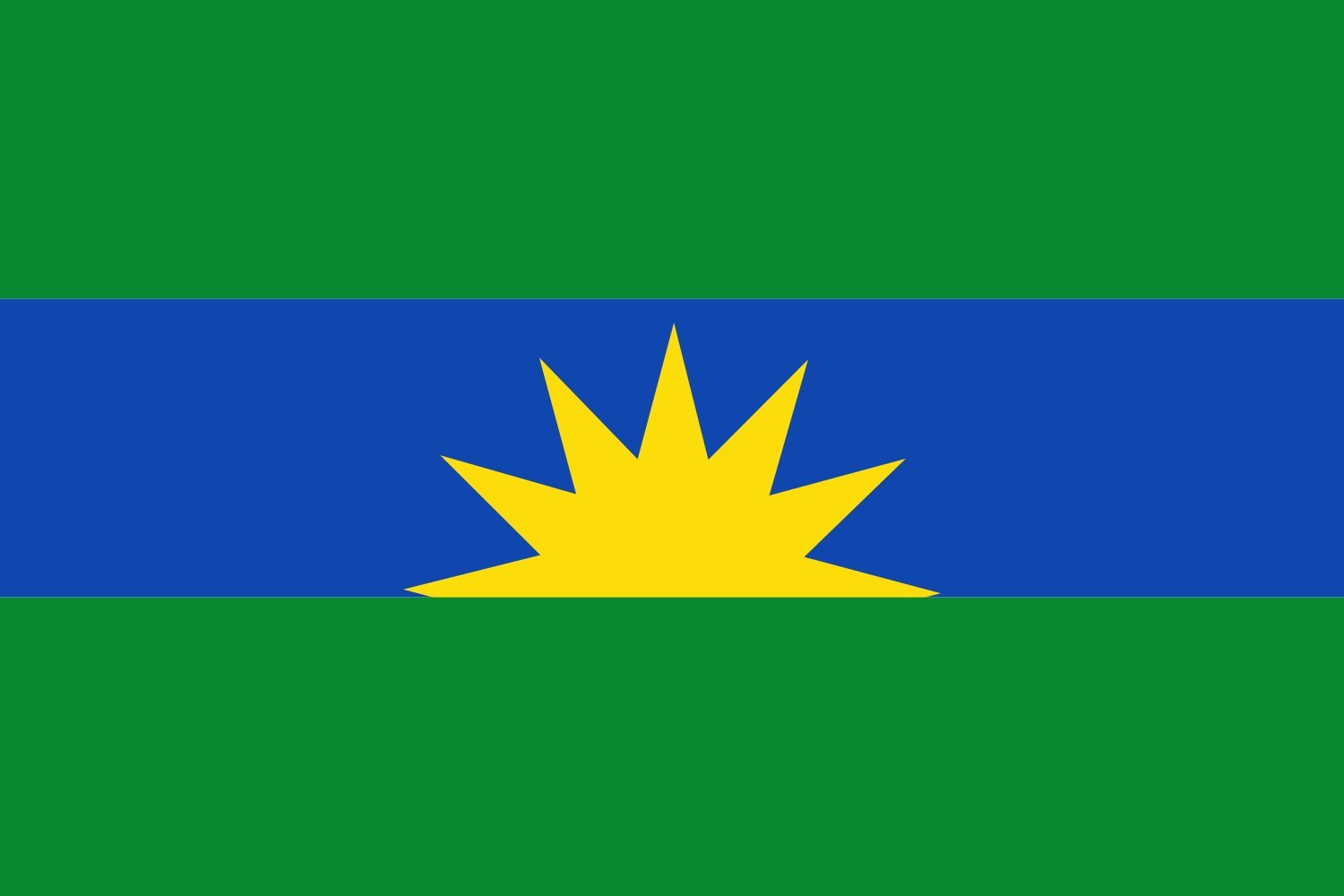 Drapeau San Luis Antioquia aux finitions haut de gamme et coutures doublées