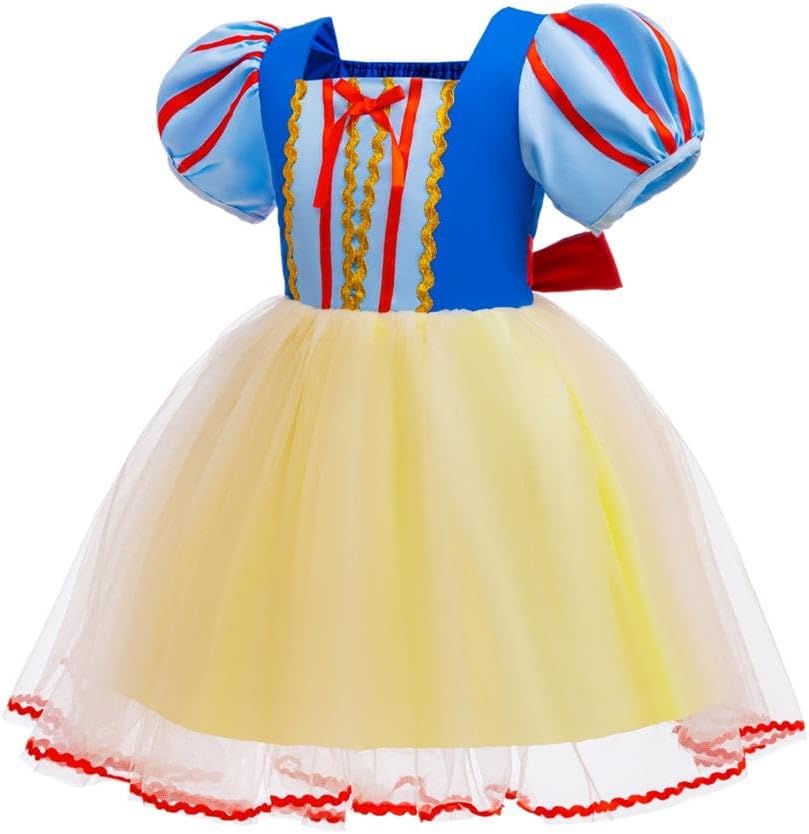 Dressy Daisy Princess Costumes with Headband Birthday Fancy Halloween Party Tulle Dress for Girls Size 18 Months-7 - Image 3