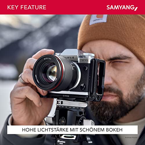 Samyang AF 75mm F1.8 für Fuji X - leichtes & kompaktes Portrait-Objektiv mit LSTM-AF, Wetterschutz & Custom Switch für hochwertige Reiseaufnahmen & Nachtbilder, für Fuji X Kameras X-T4 X-T30 X-Pro 3 – Bild 6