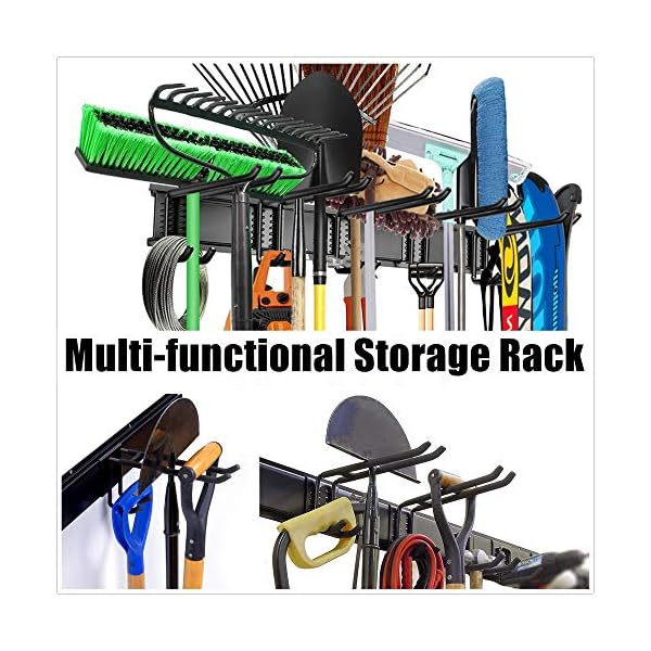 WALMANN Wall Mount Tool Organizer, Ski Wall Rack, Garage Storage Rack