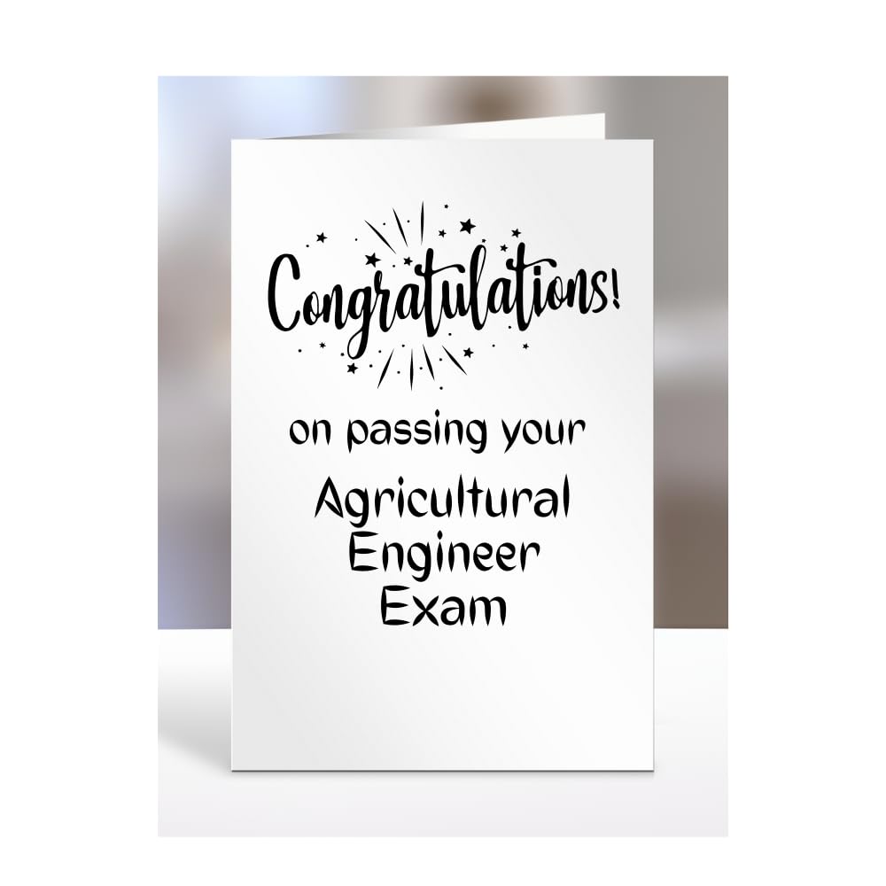 Congratulations on passing your Agricultural Engineer exam card, gifts for men, women, friend, colleague, boss, manager, presents for christmas, A5-244a_22