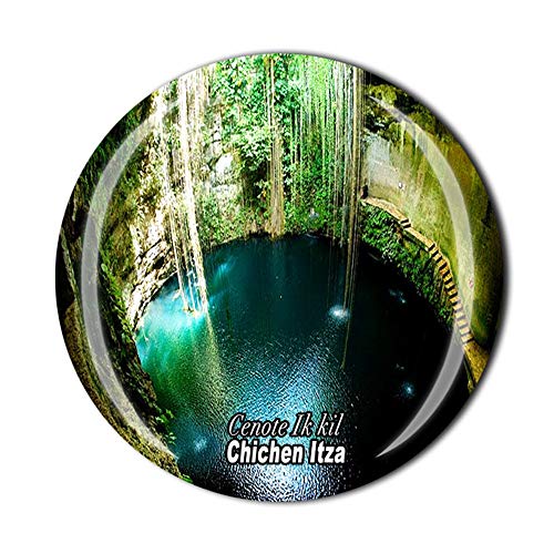 Cenote Ik Kil Chichen Itza Mexiko Kühlschrankmagnet, Souvenir, Geschenk, Kristall, Kühlschrank-Magnet-Sticker-Kollektion