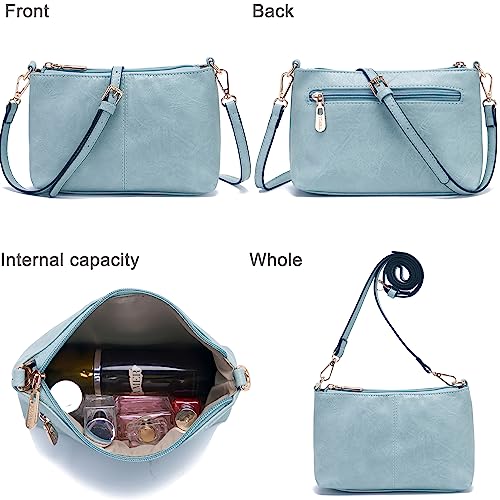 Image of Women Large Crossbody Bags Ladies Satchel Shoulder Handbags Purse and Wallet Set for Women Totes Hobo Purses
