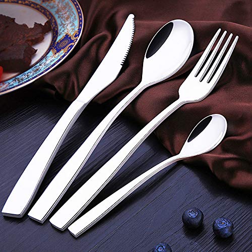 Tesinll Silverware Flatware Cutlery Set, Stainless Steel Utensils Service for 1, Including a