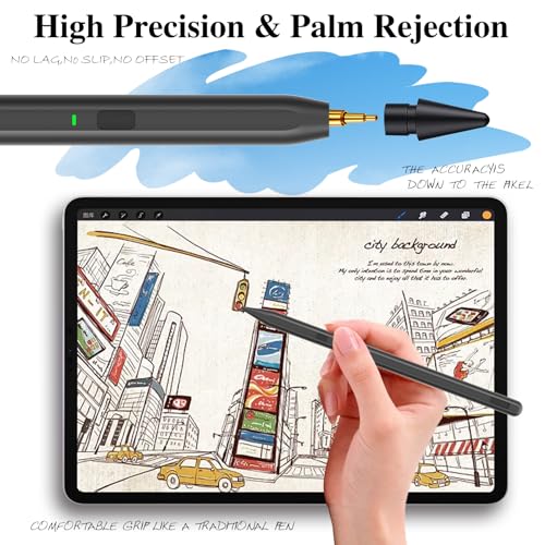 Image of Stylus Pen for iPad 11th&10th Generation,Milikilo Pen with Pencil Holder,Palm Rejection,for Air11&13 inch(M2 /M3), Pad Pro 11 inch&13 inch(M4),iPad 6-11th,iPad Pro 11 inch /12.9 inch, iPad Air 3 /4 /5,Mini 5 /6