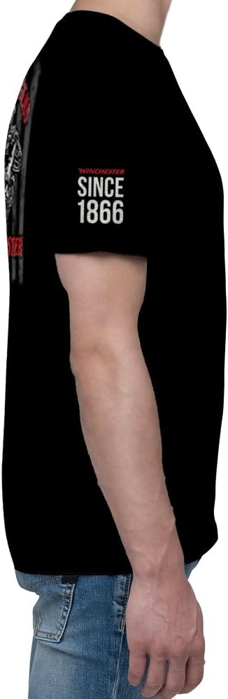 Winchester The American Legend Stars and Stripes Vintage US Flag Graphic T-Shirt for Men - Image 6