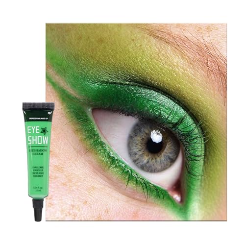 Green Eyeshadow Primer, Violet Color Cut-Crease Eye Based Makeup, Matte Long Lasting Waterproof Pigment for Women, 24 Hours Smudge-Proof Professional Creamy Face Painting