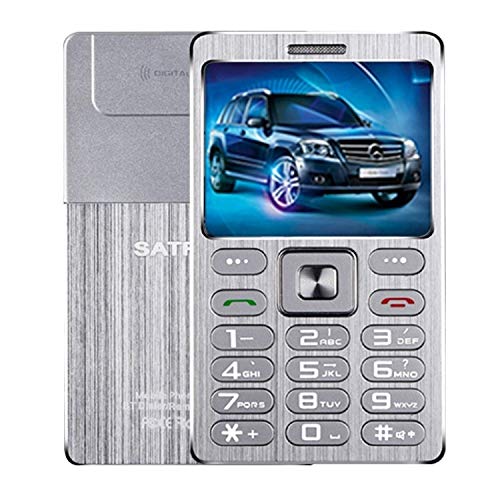 New SATREND A10 Card Mobile Phone, 1.77 inch, MTK6261D, 21 Keys, Support Bluetooth, MP3, Anti-lost, Remote Capture, FM, GSM, Dual SIM(Black) Dondy (Color : Silver)