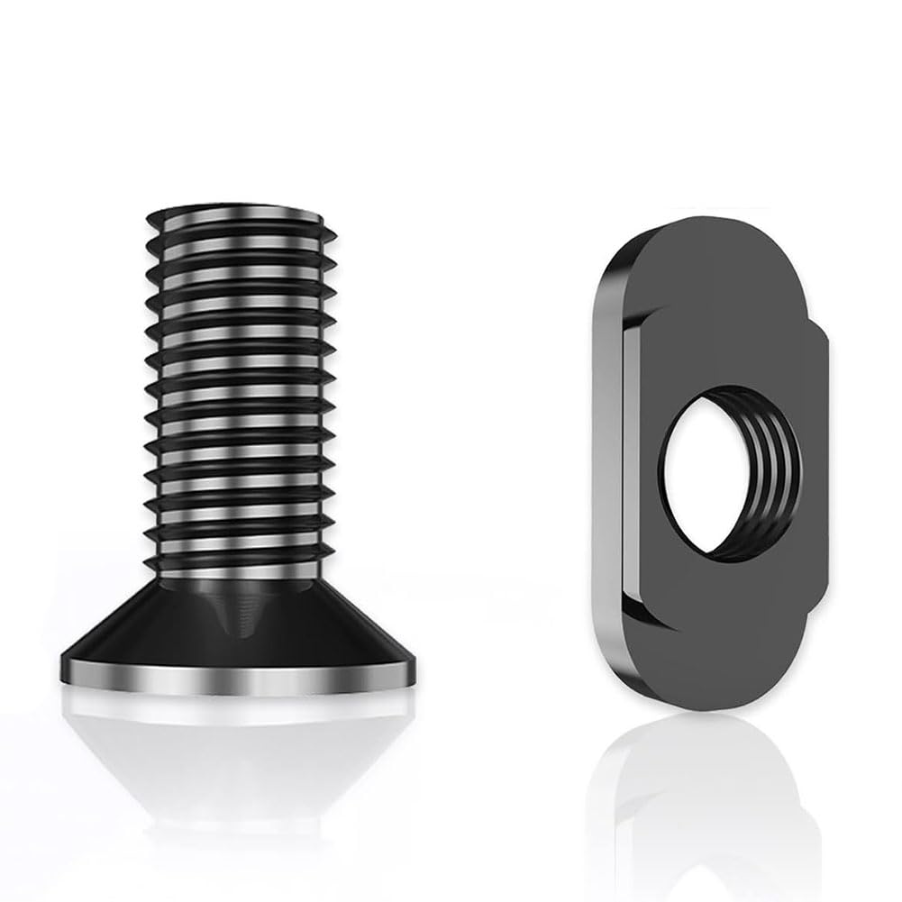 Persistence Juego de 24 Tornillos y Tuercas Mlok de Repuesto, Tornillos para Montaje en Riel M-Lok y Accesorios para Tuercas en T con Llave Hexagonal.