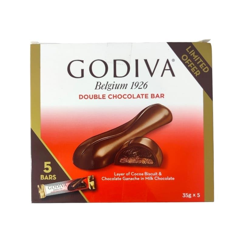 See full amazon price history chart for Godivas Double Chocolate Bar With Milk Chocolate, Dark Chocolate Ganache & Cocoa Biscuit, 35g X 5, (Pack of 5 bars) Godivas Double Chocolate Bar With Milk Chocolate, Dark Chocolate Ganache & Cocoa Biscuit, 35g X 5, (Pack of 5 bars) (B0DD7TR4R2) Amazon Price History, Amazon Price Tracker
