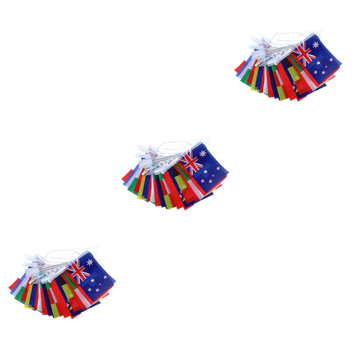 Banderole de fanions de pays aux finitions soignées pour célébrations culturelles et soirées