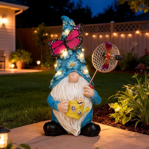 Solar Garden Gnome Statue available on Amazon
