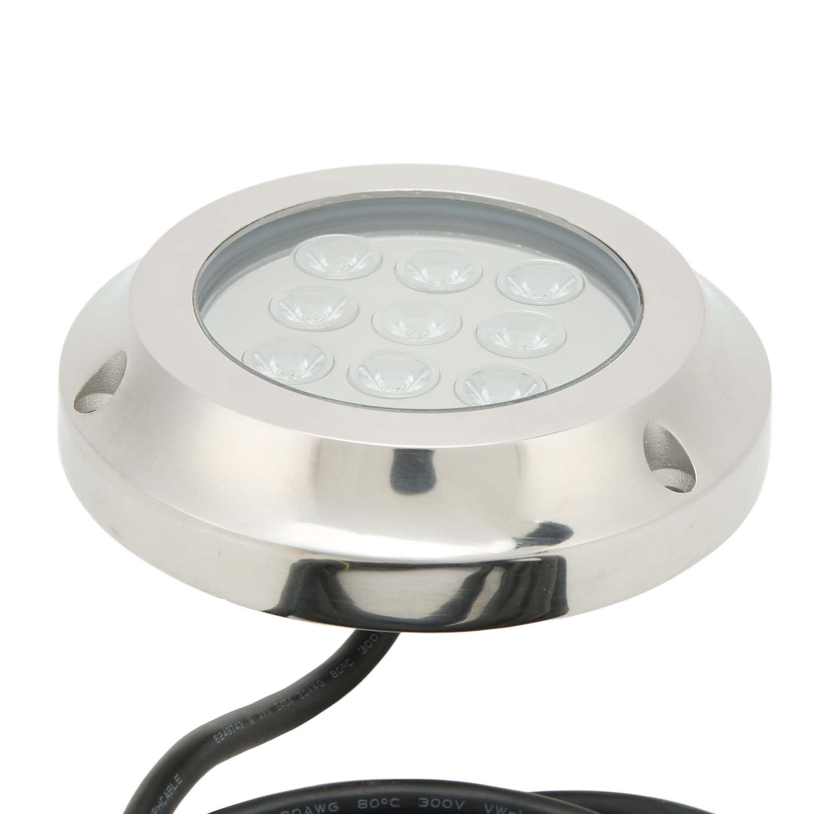 Led Unterwasserbeleuchtung, IP68 Wasserdichte Marine Boot LED Leuchten, 9 Led Marine Unterwasser LED Leuchten für Boot, Yachten, Kreuzfahrtschiffe, Segelboot, Ponton (Blaues Licht)