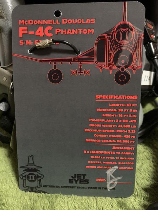 Amazon.co.jp: 米空軍 戦闘機 F-4 ファントム タグ キーホルダー F-4C 